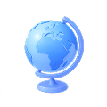 Global buyer network globe icon