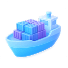 Export shipping and global trade icon
